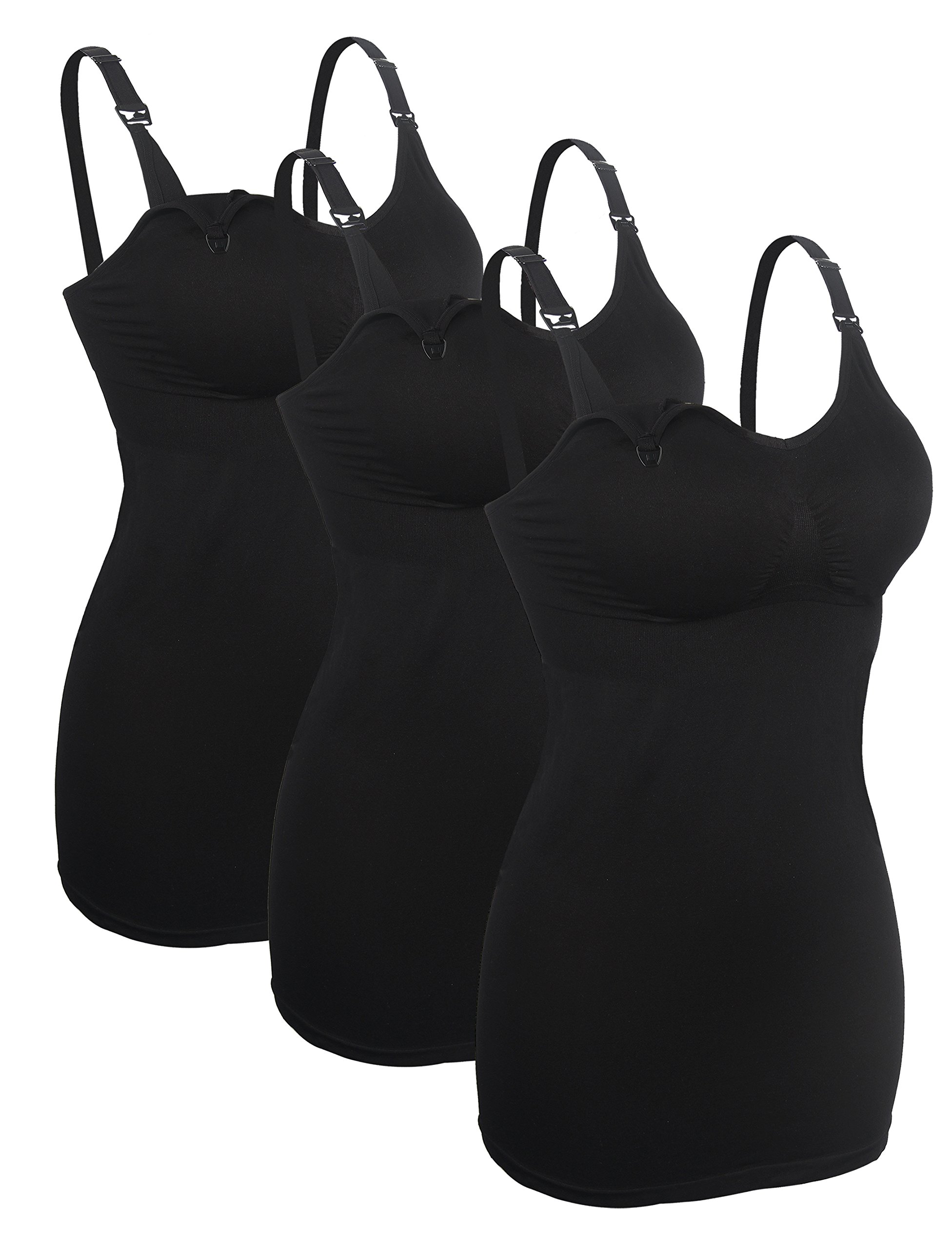 iloveSIA Nursing Tops d'allaitement sans Manches T-Shirt Noir débardeur Special Nourrir du Lait XL