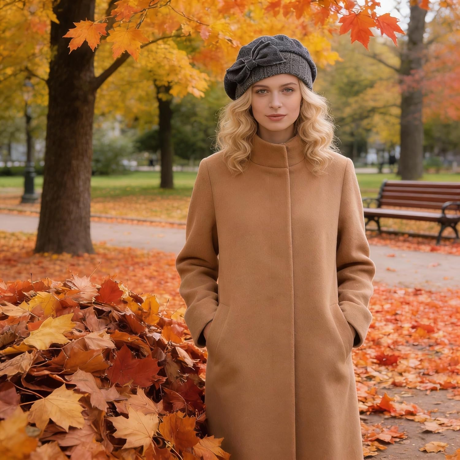 Ruphedy Womens Wool Berets French Beret Beanie Winter Hats Hy022 - Image 5