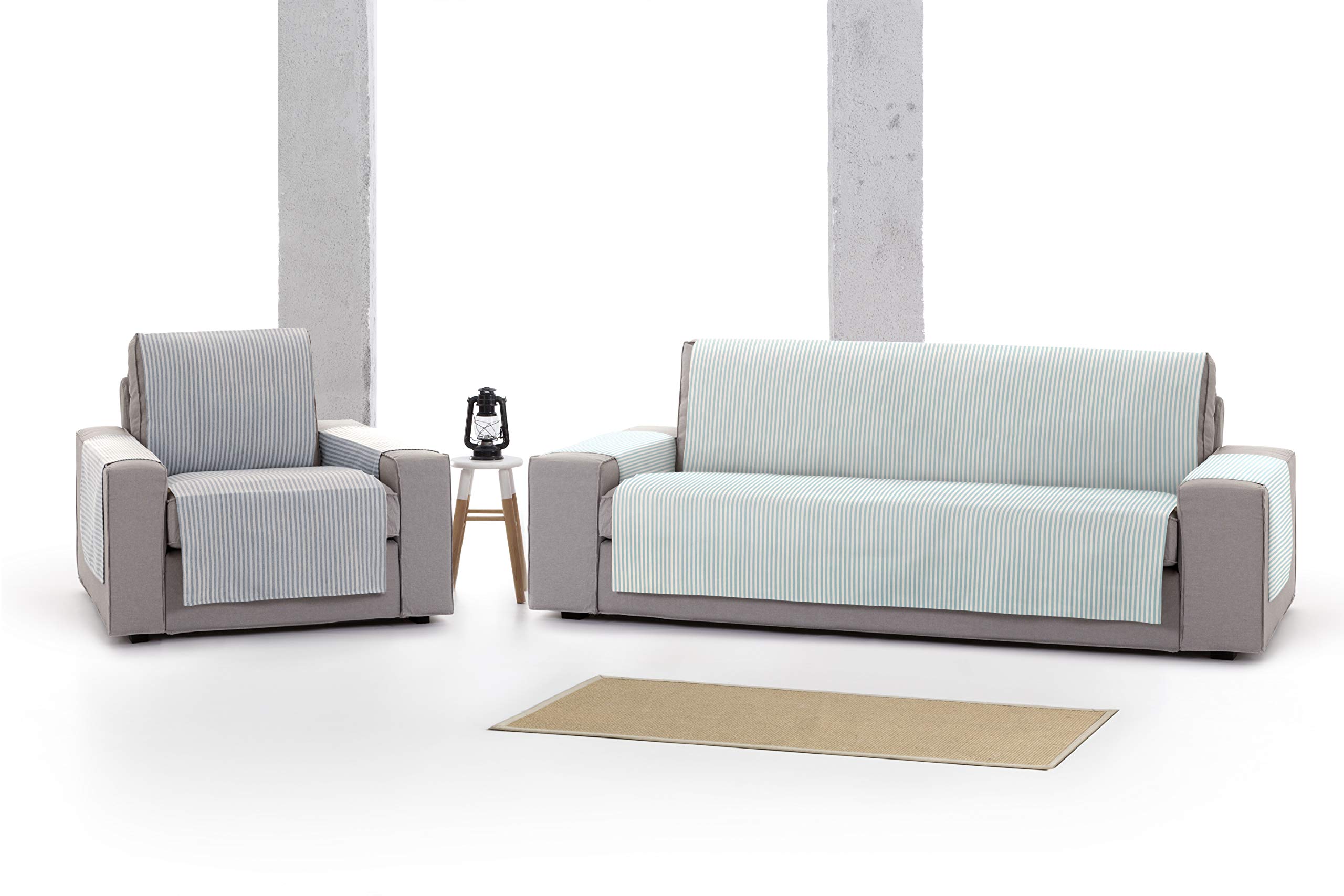 Eysa Cover, Cotton, Grey, 55cm Suitable for Sofa Sizes 60-110cm, 1 SEATER - Image 3