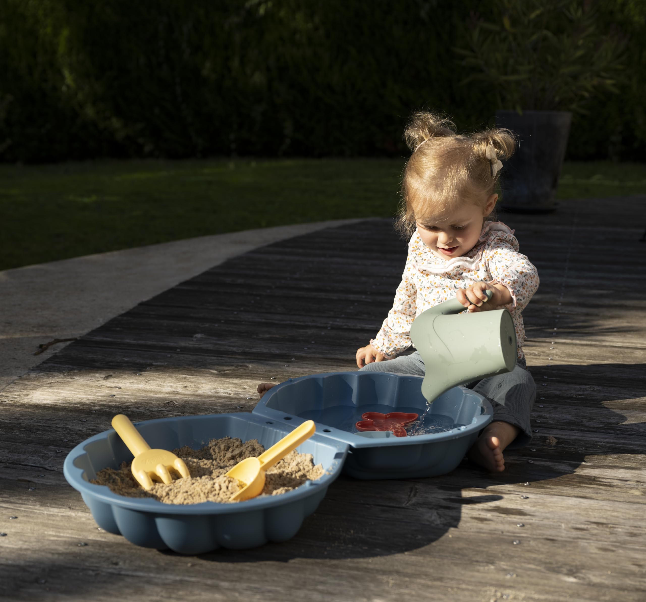 Sabbiera A Forma Di Conchiglia Per Bambini, Made In Italy, 102x88x21 Cm Color Azzurro 85205833