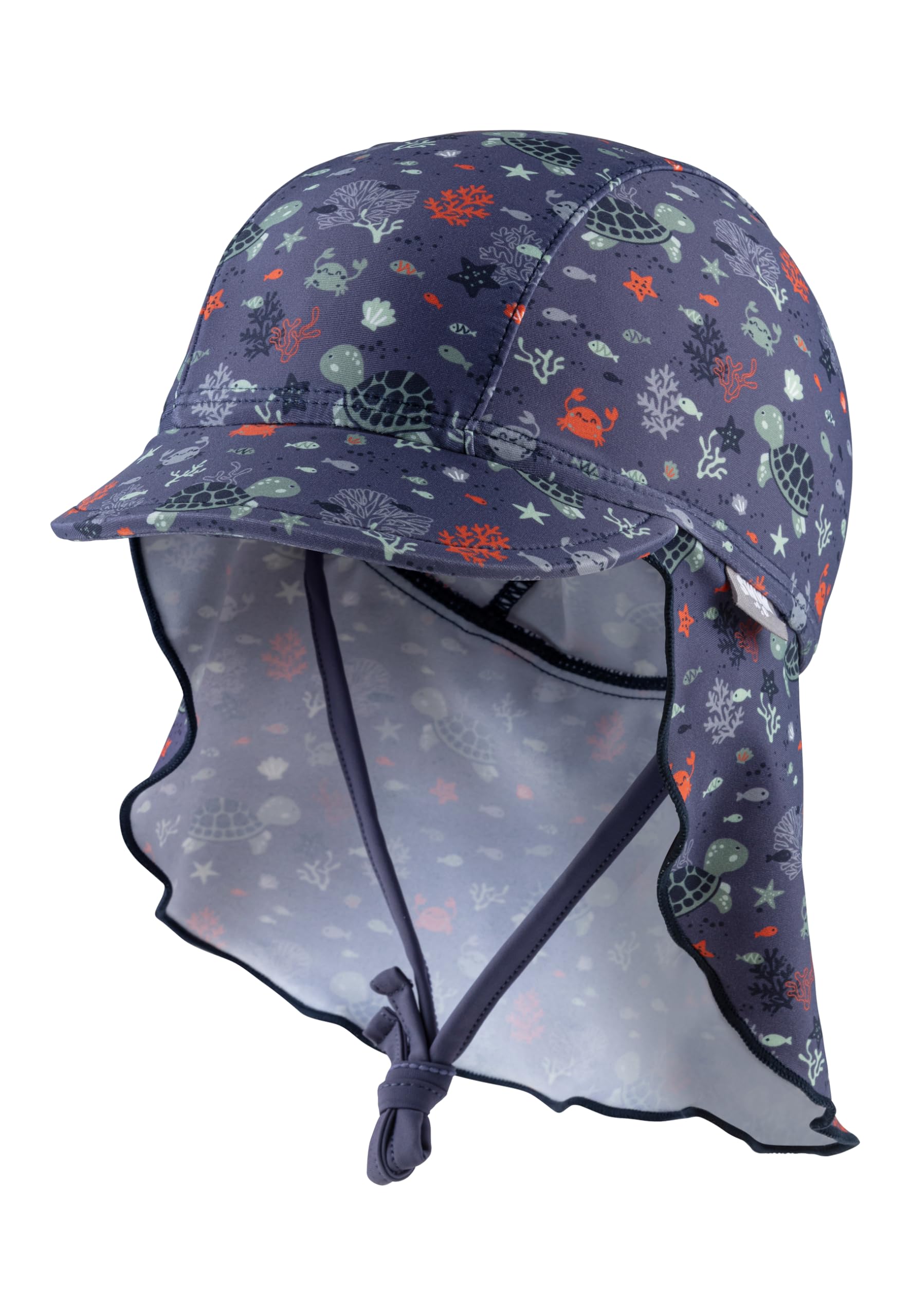 Sterntaler Peaked Cap Neck Underwater - Baby and Children's Hat with Neck Protection - UV Protection 50+ Swimming Cap for Tying - Headgear Swimming Pool and Beach - Unisex Swimwear