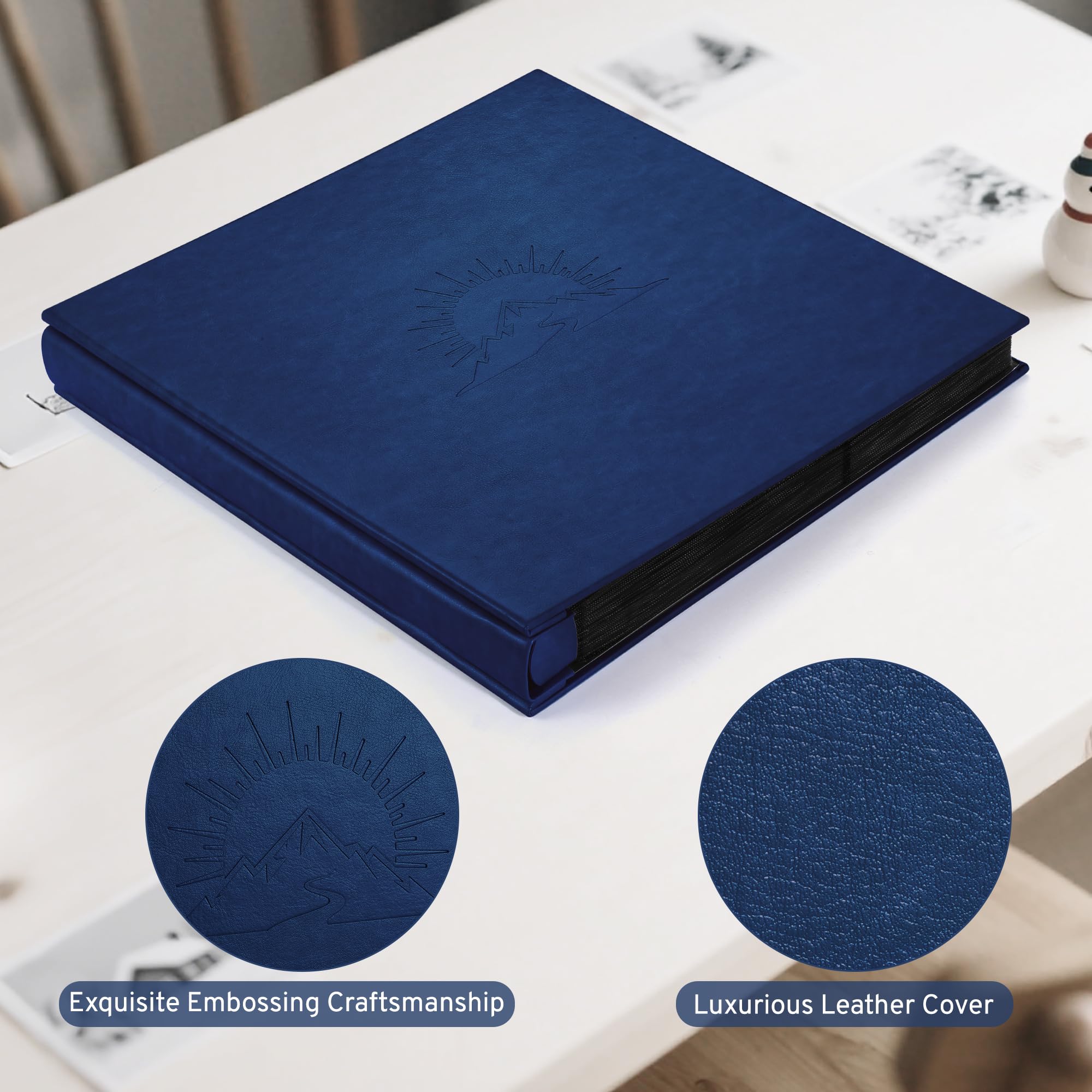 DazSpirit Photo Album 6x4 600 Pockets, Leather Cover with Elegant Embossed Pattern - Image 2