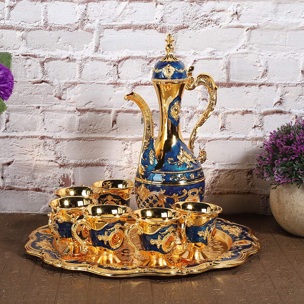 ThéIèRe Marocaine, Service A Thé Marocain, Karaca, CafetièRe Vintage Ensemble De Service à Thé Set Pot Café Turc Avec Tasses Pour Accessoire Artisanaux Cadeau Mariage Tea Ornements Maison