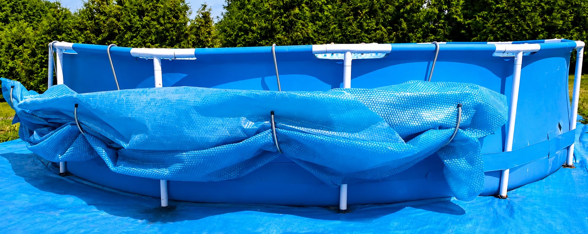S-förmige Poolhaken 4 Stück, je 47 cm lang ideal für Aufstellpool als Halterung für Solarmatte, Poolabdeckplane, Pool-Abdeckung oder Pool-Zubehör, Gartenhaken, Speicherhaken