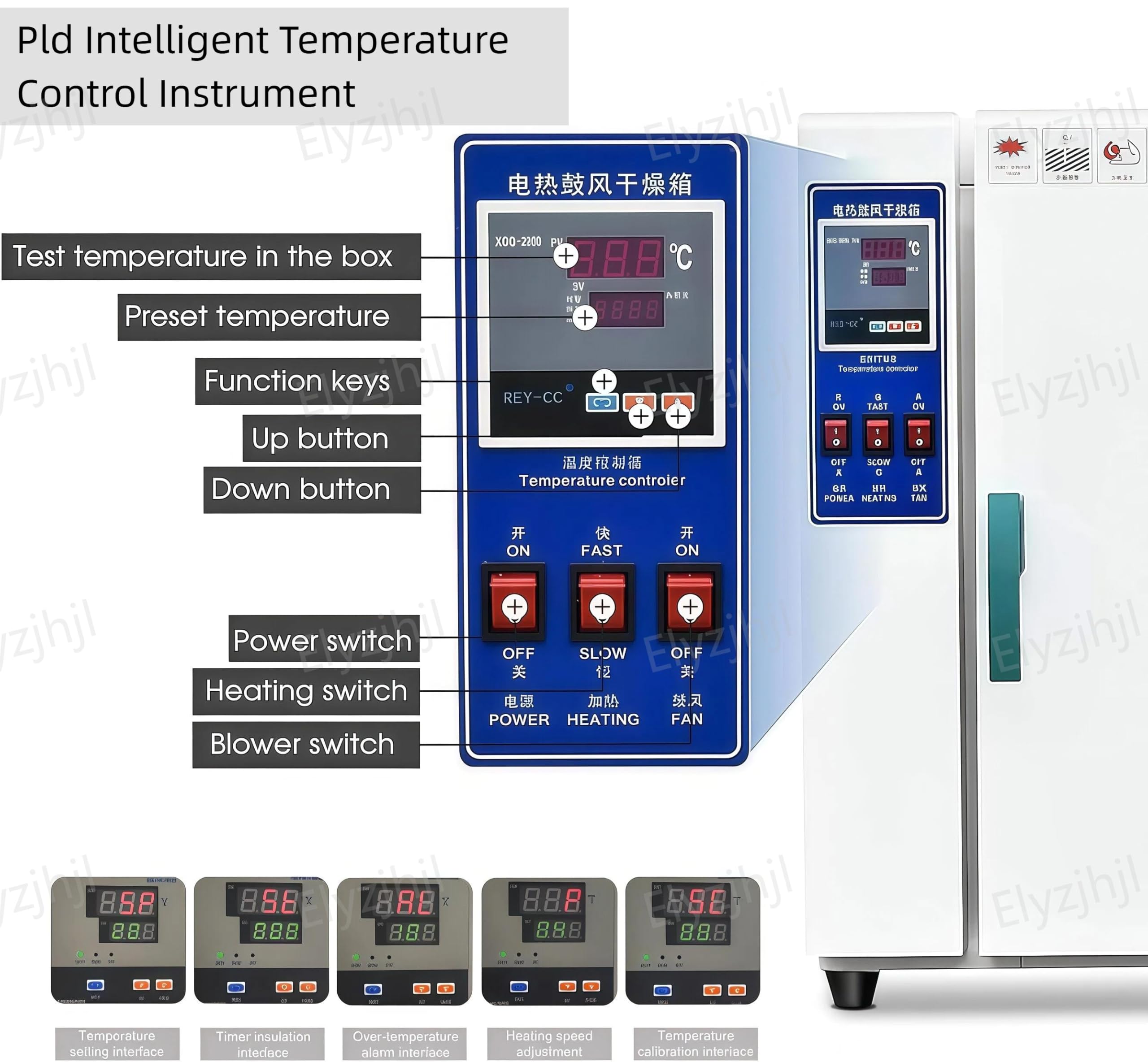 Forno da Laboratorio Digitale ad Aria Forzata, Stufa di Essiccazione in Acciaio Inossidabile con Doppio Riscaldamento a U, RT+50-250°C, Motore 2800 RPM, Timer Intelligente, Alta Precisione (16L)