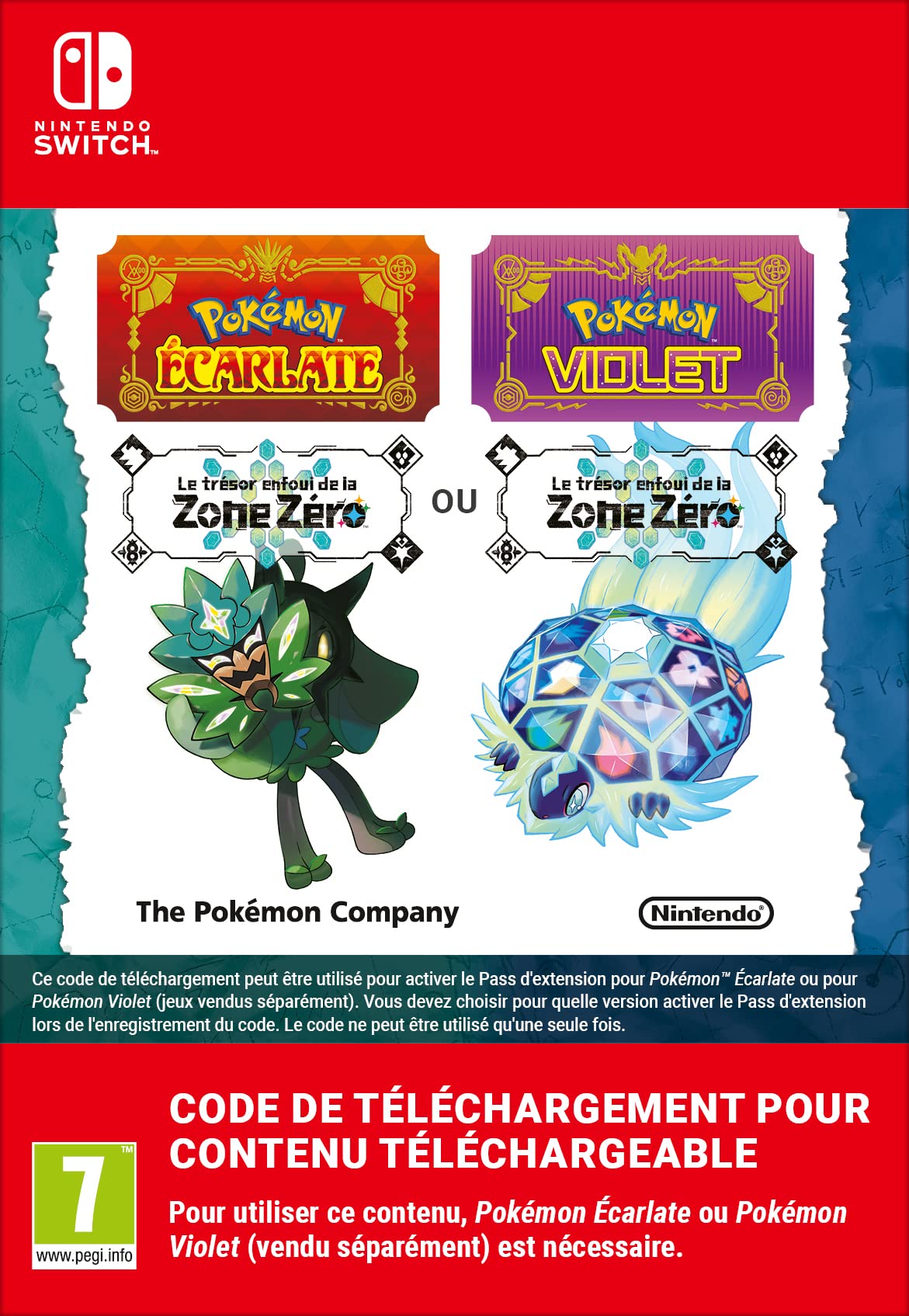 Pokémon Écarlate/Violet Le trésor enfoui de la Zone Zéro | Nintendo Switch – Code jeu à télécharger