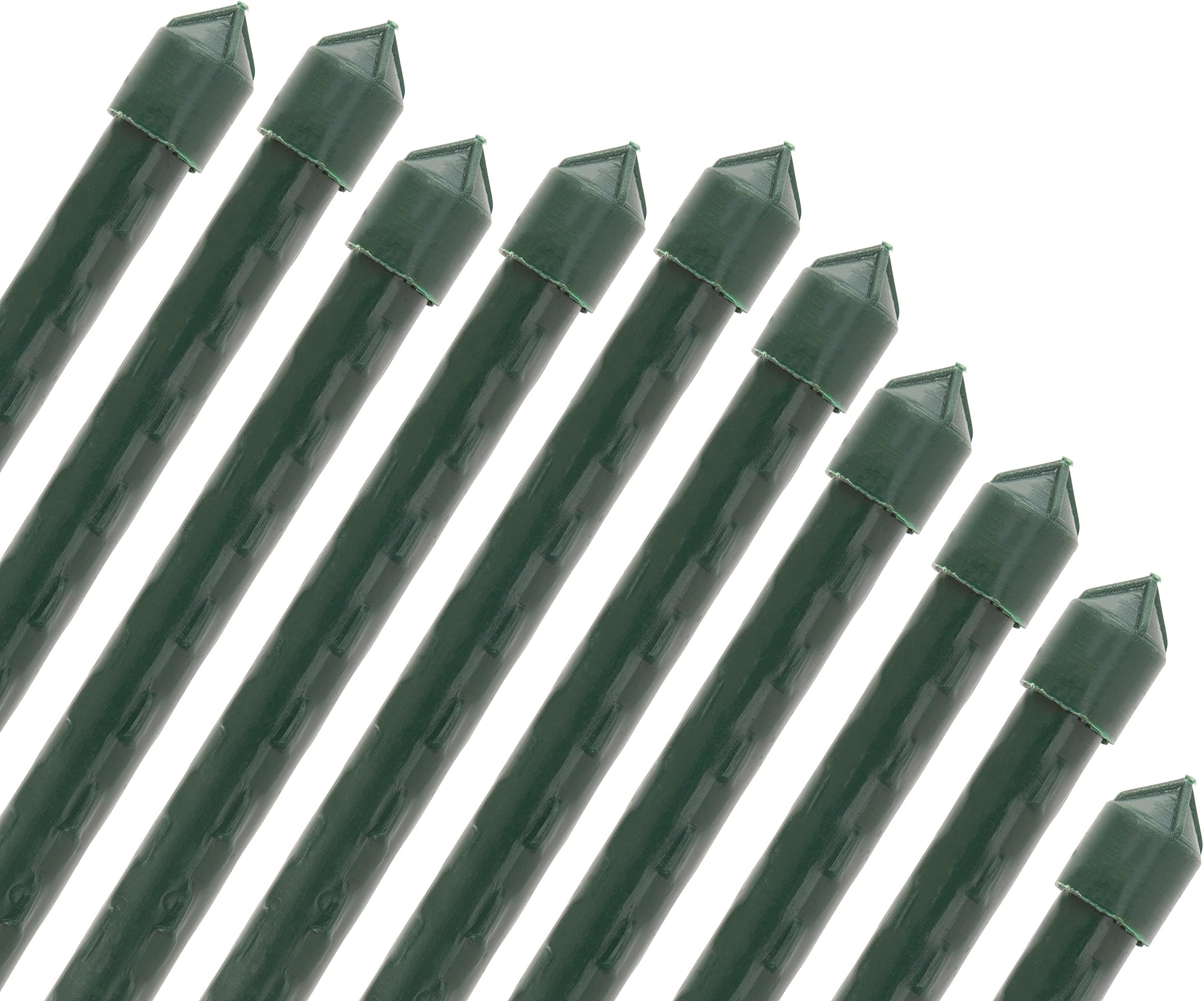 Pack of 10 tendril sticks, diameter 11 mm, made of metal and plastic coated, plant rods.