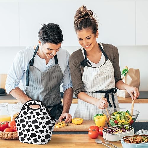 Miniatura 6 de Bolsas de almuerzo de neopreno con aislamiento térmico, bolsa de almuerzo reutilizable, lavable, bolsa de picnic de neopreno para mujeres y hombres