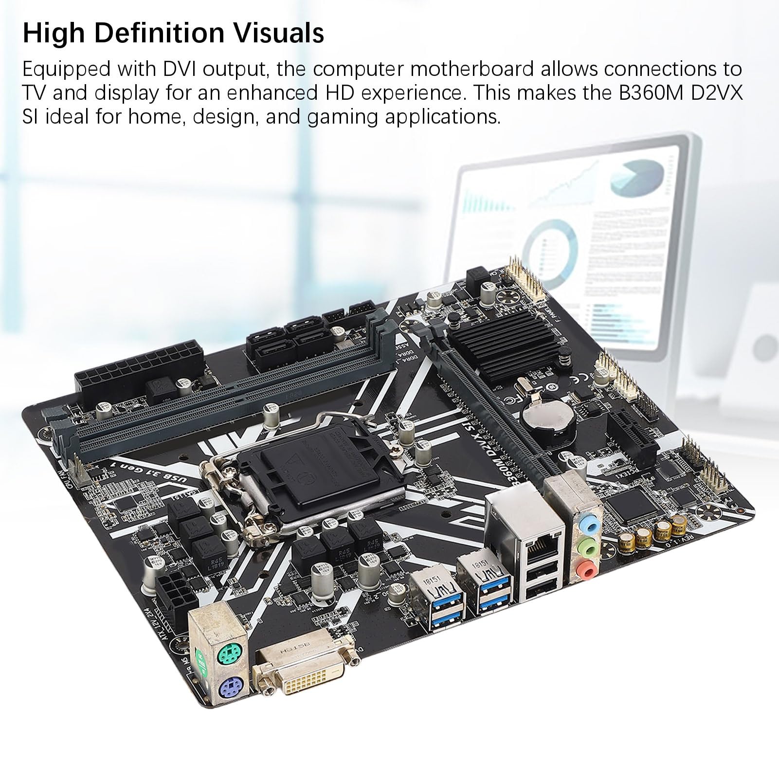 Amazon | B360M D2VX SIコンピューターマザーボード、2 DDR4 DIMM M