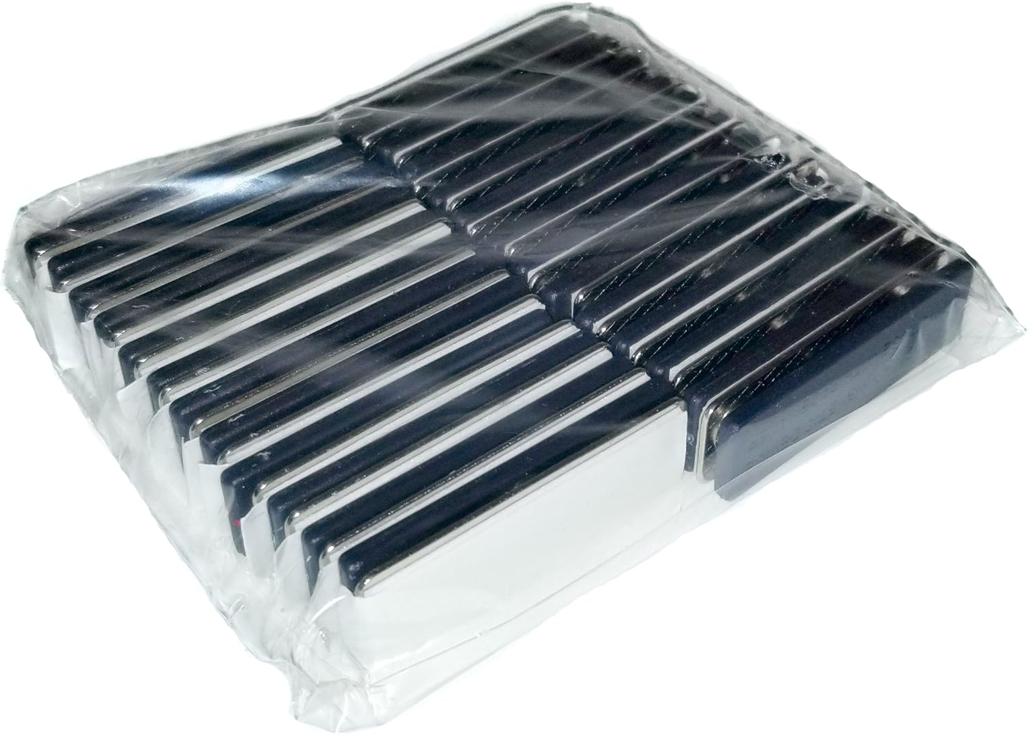 Silver Magnetic Blank Name Badge Kit Includes 1"x3" Plastic Badge, Magnets UNattached, and Crystal Clear Gloss Printable Labels