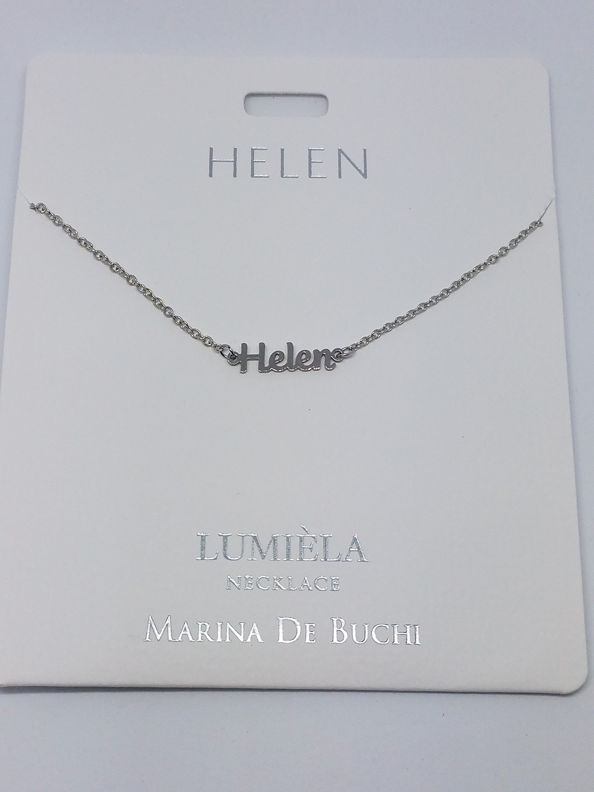 HELEN Named Lumeila Necklace Marina De Buchi Silver Colour Presented By Sterling Effectz