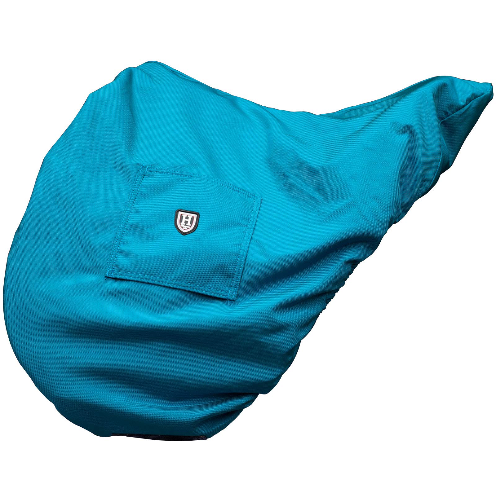 Harrison Howard Premium Waterproof/Breathable Fleece-Lined Saddle Cover Azure Blue - Image 4