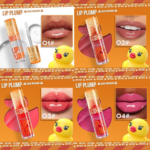 Hydrating Lip Gloss Set with Plumping Effect & Long-Lasting Shine - 6PCS Non-Sticky Tinted Lip Balm, Juicy Glossy Finish, Nourishing & Moisturizing Formula, 6 Distinct Shades for Everyday Wear &