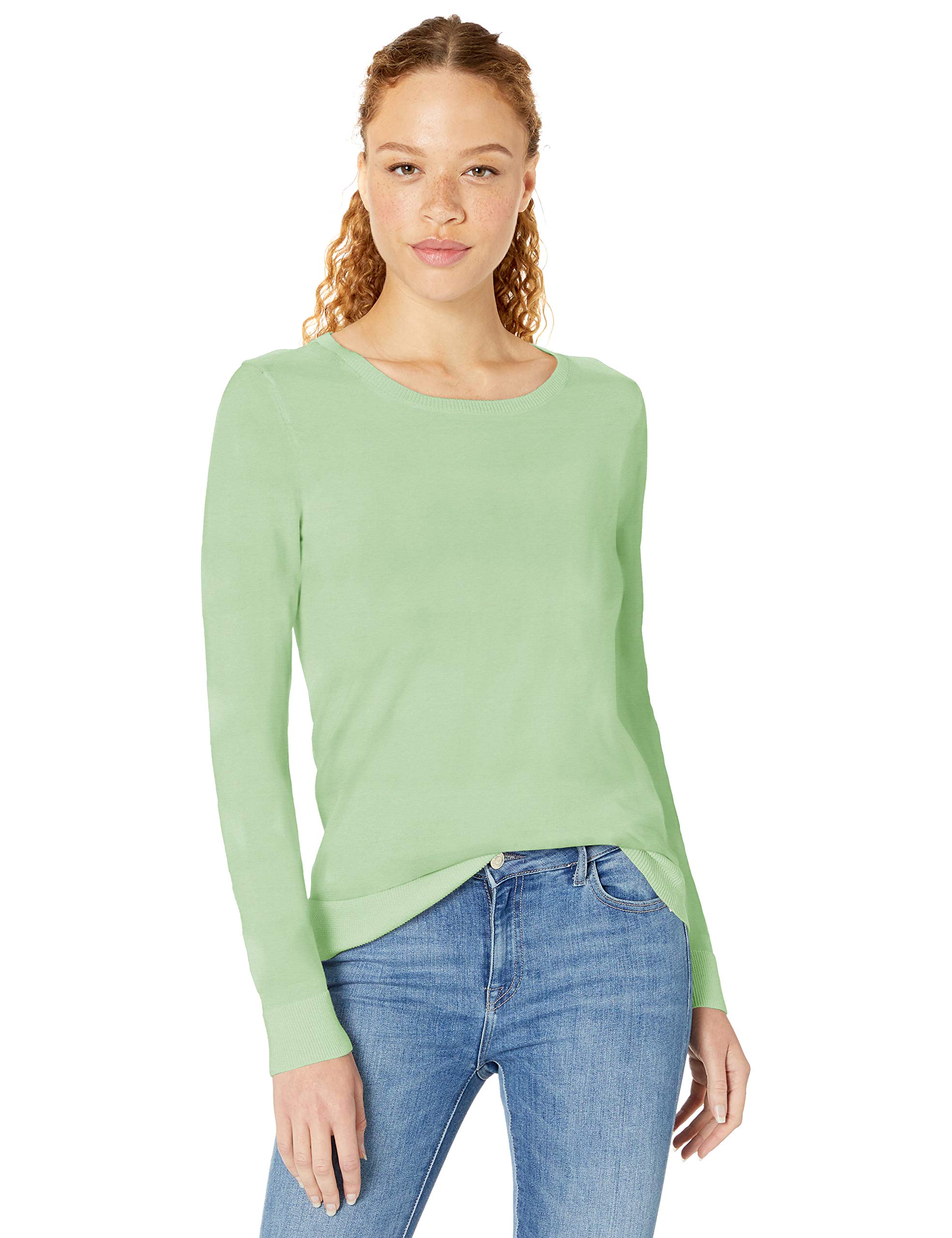 Amazon Essentials Maglione Girocollo Leggero A Maniche Lunghe (Taglie Forti Disponibili) Donna