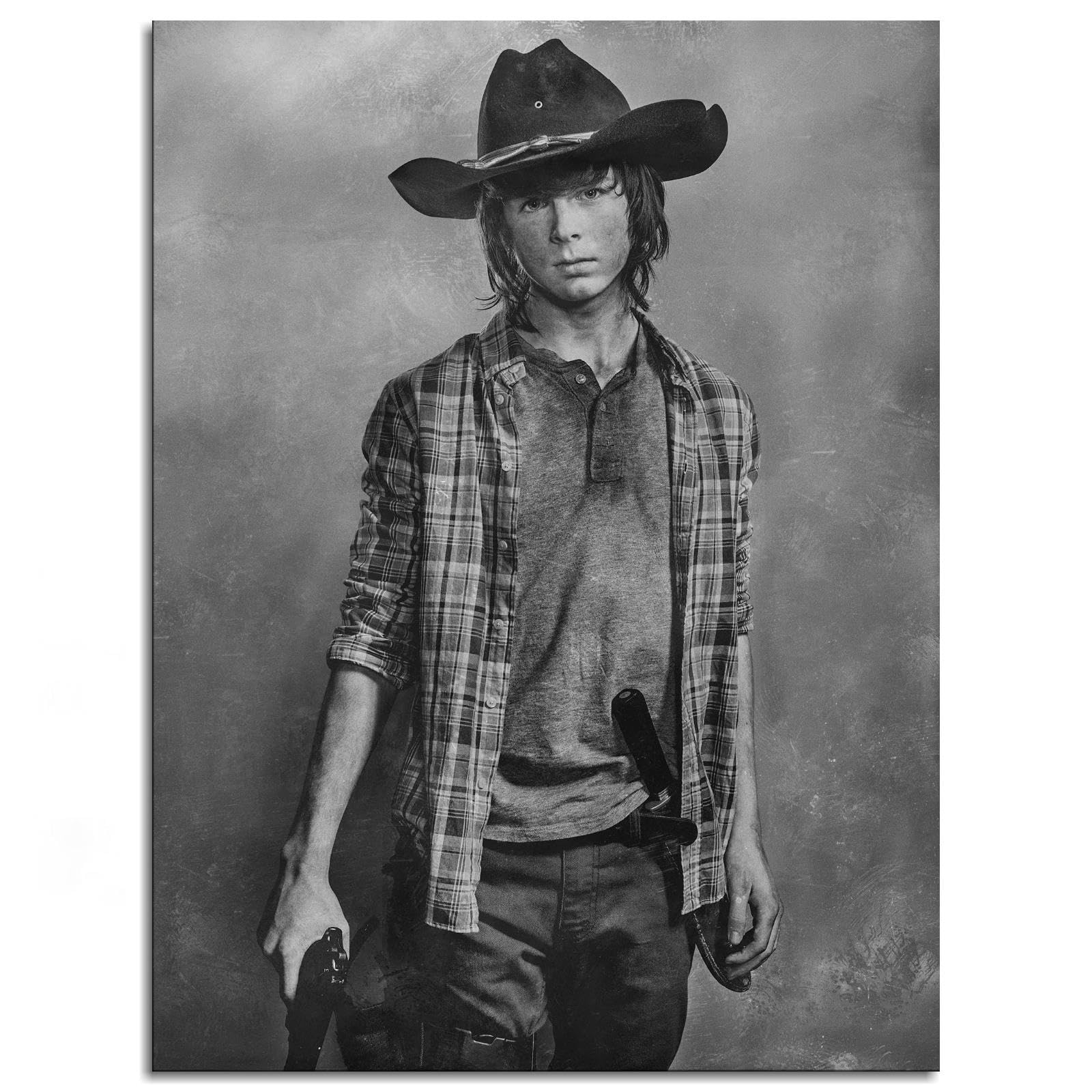 COVERTOP Carl Grimes As A Zombie Wall Art Carl Grimes Poster Canvas Prints Retro Movie Poster Poster For Home Office Decorations Unframed 10"x8"