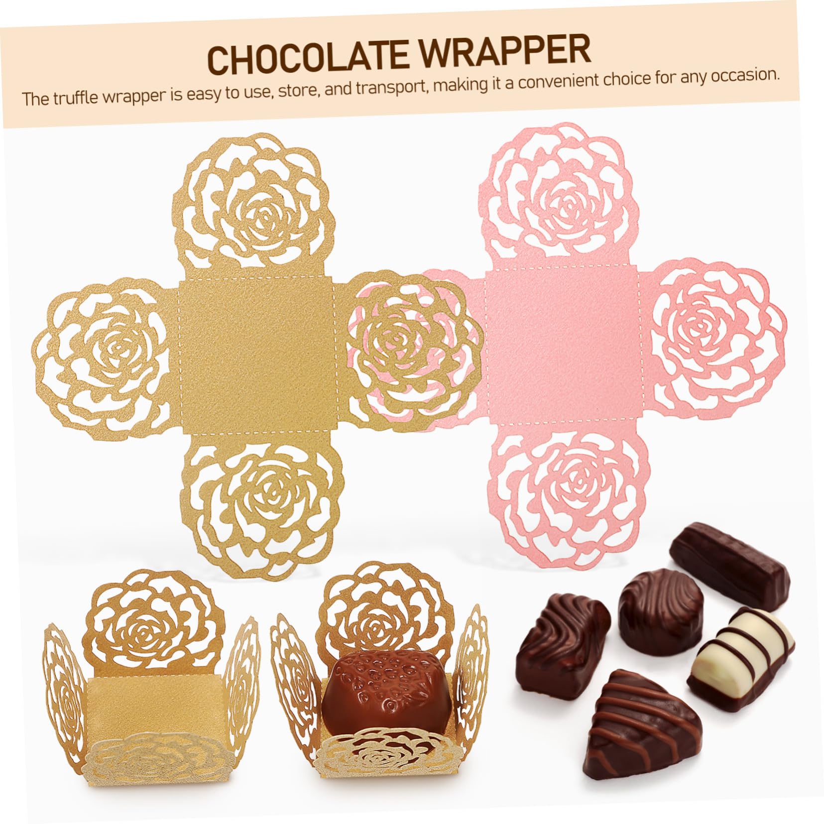 PRETYZOOM 4 Juegos Estallido Vajilla Junta Transatlántico Bol Decoración Fiesta Decoración Cumpleaños Paleta Chocolatinas Suministro De Fiesta Pequeñas Tazas De Chocolate Papel 100 Uds * 4