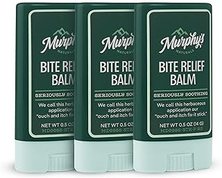 Murphy’s Naturals Insect Bite Relief Balm Stick, Travel-Friendly, Soothes Bug Bites with Plant-Based Oil, Fast-Acting, Easy Application, 0.5oz, 3-Pack