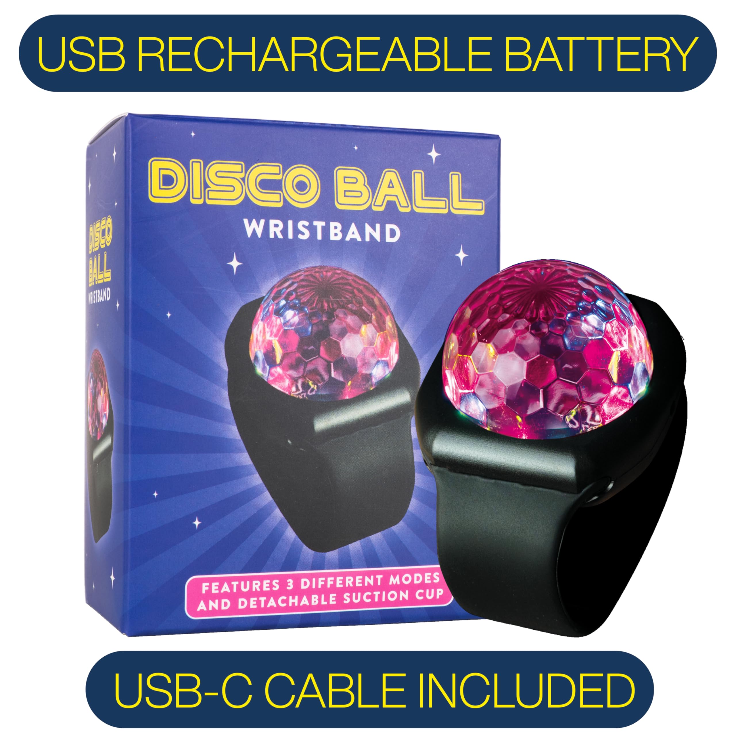 【amis】Siphon Ball LED 3点セット Fizz Creations Disco Ball Wristband – Rechargeable LED Party Light