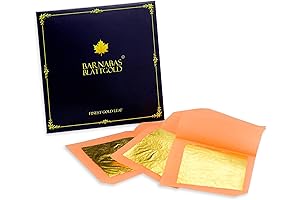 Hojas comestibles Barnabas Blattgold: láminas de oro para decorar y envolver pasteles