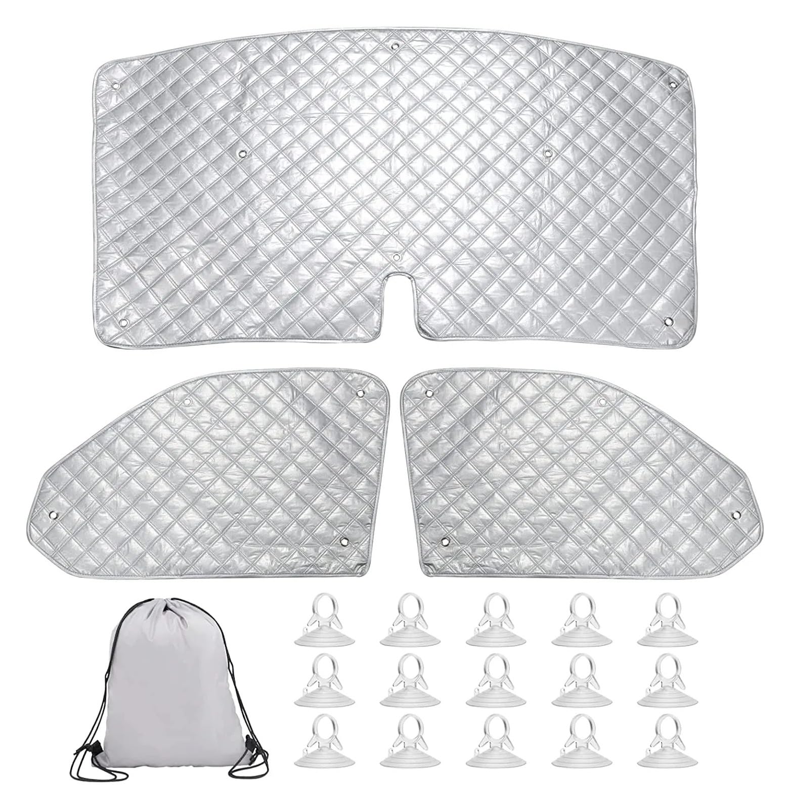 Parasol Ventanilla Coche Parasoles Térmicos Internos para Ventanas Elevalunas De Coche, Parasol para VW T5 T6, 3 Piezas Parasoles