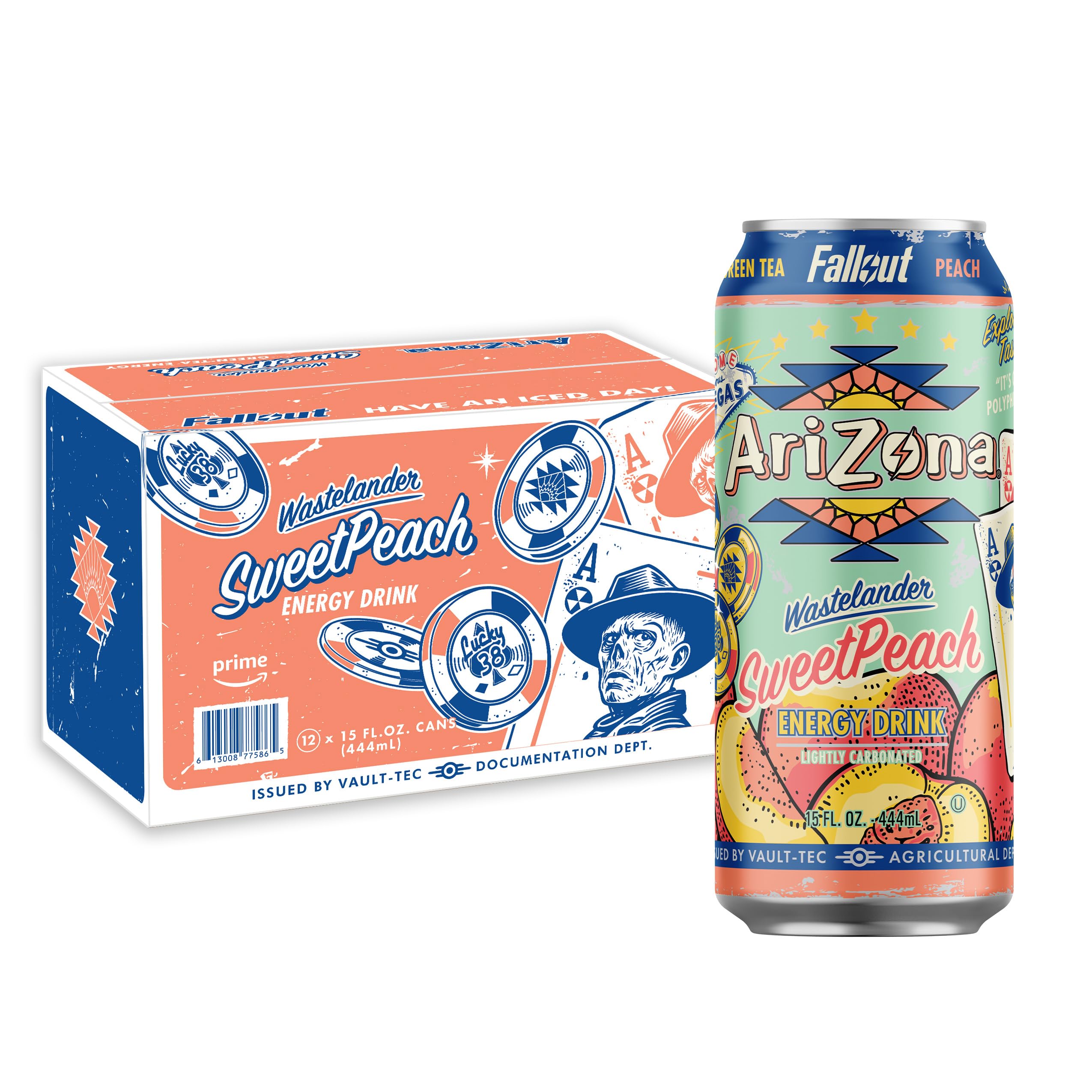 Amazon.com: AriZona x Fallout Sweet Peach Green Tea Energy Drink