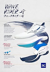 りょーすけ Mizuno Wave Rider 28 Men's Running Shoes | Big Shoes – BigShoes