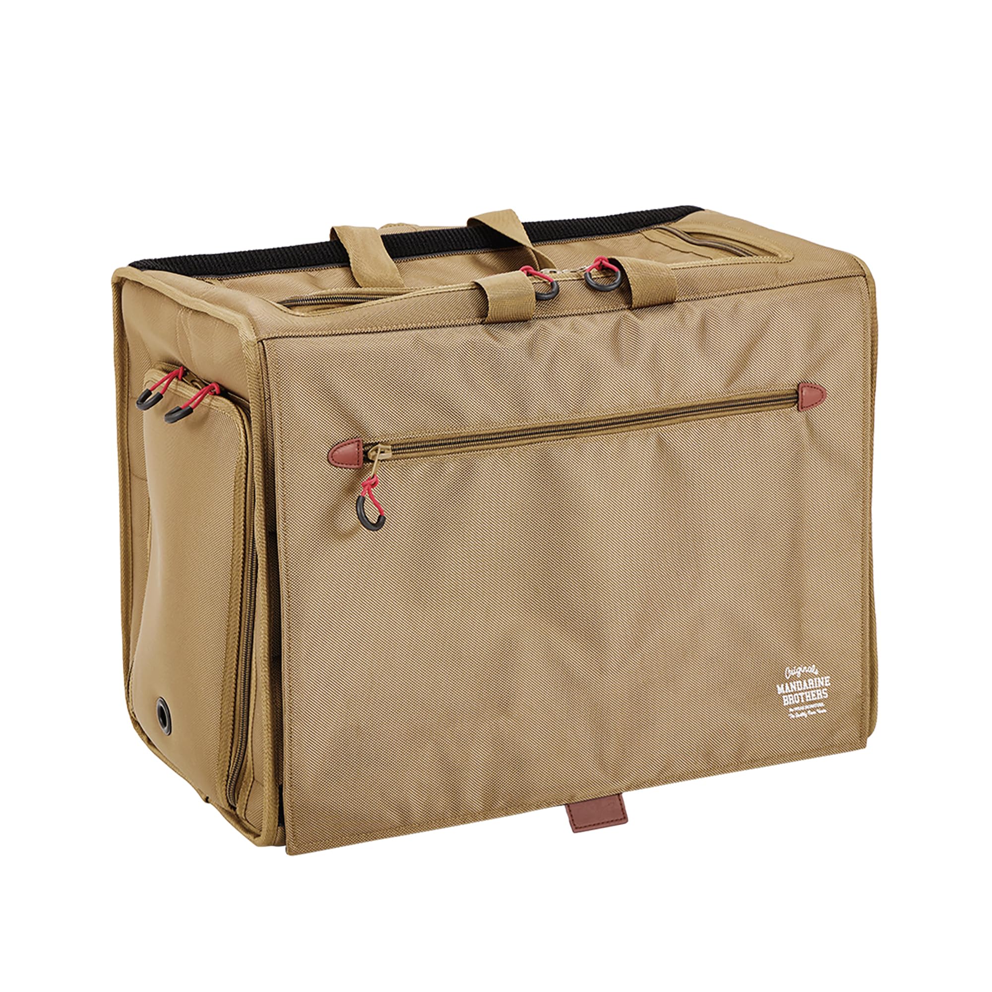 MANDARINE BROTHERS マンダリンブラザーズ BRIXTON CARRY BACKPACK WIDE ブリクストンキャリーバックパック ワイド 2025年リニューアル版 犬 リュック キャリーバッグ (BROWN, L)