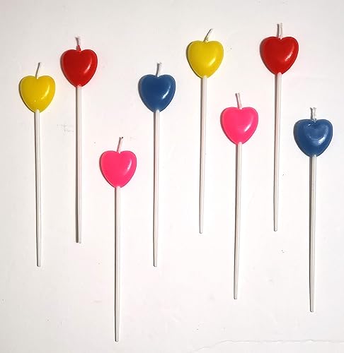 JM Future 8 velas especiales para tartas con soporte largo para bodas, fiestas, cumpleaños, día de San Valentín, decoración de pasteles, regalo