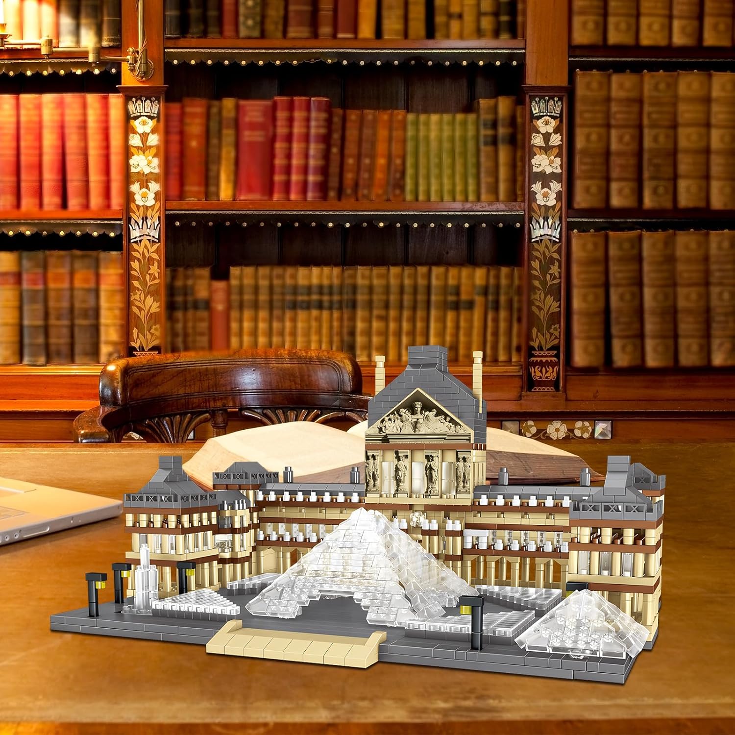 CSNRHG Paris Louvre Museum Model Building Blocks Set Micro Bricks World Famous Architecture Educational Toys for Kids Adults 3377 Piece Birthday