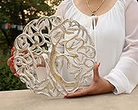 Vista 9 de DharmaObjects Árbol celta de madera hecho a mano de la vida decoración de pared colgante arte 2004 (negro)