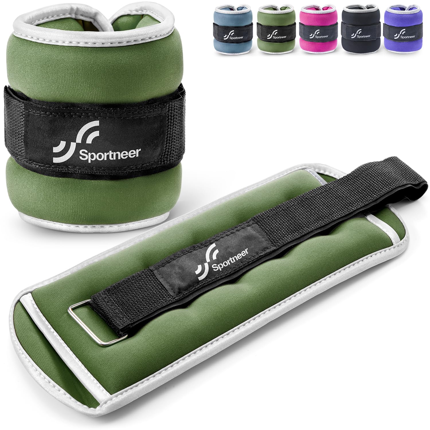 Sportneer Ankle Wrist Weights for Women Men Pair of 1/2/4/6/10 LBS Options
