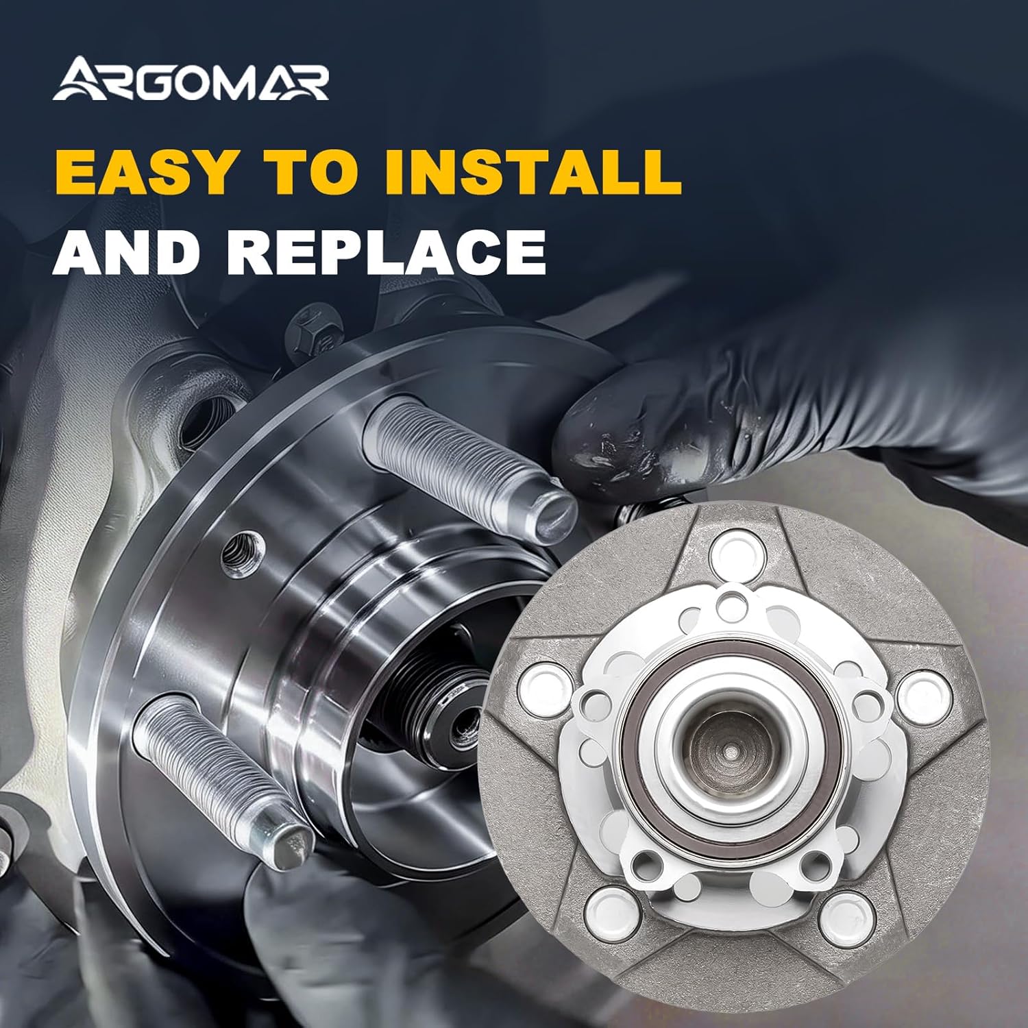 2-Pack 515153 Front Wheel Hub & Bearing Assembly [Pair] for Ford Transit-150 2015-19, Transit-250 2015-19, Transit-350 2015-19, Transit-350 HD 2015-19, 5 Lug with ABS