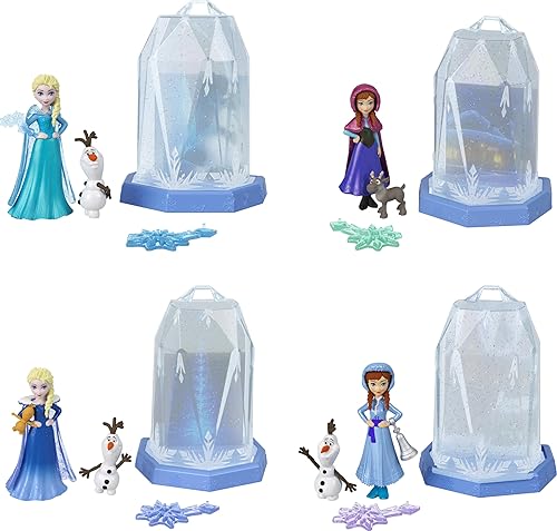 Miniatura 5 de Mattel Disney Frozen - Muñeca pequeña revelación de hielo con gel de hielo blando y 6 sorpresas, incluyendo amigos de personajes y piezas de juego