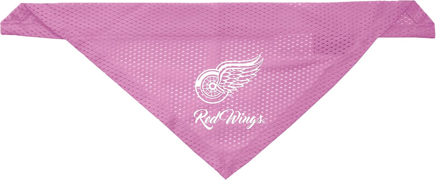 Littlearth Detroit Red Wings Dog Cat Mesh Jersey Bandana Pink S/M