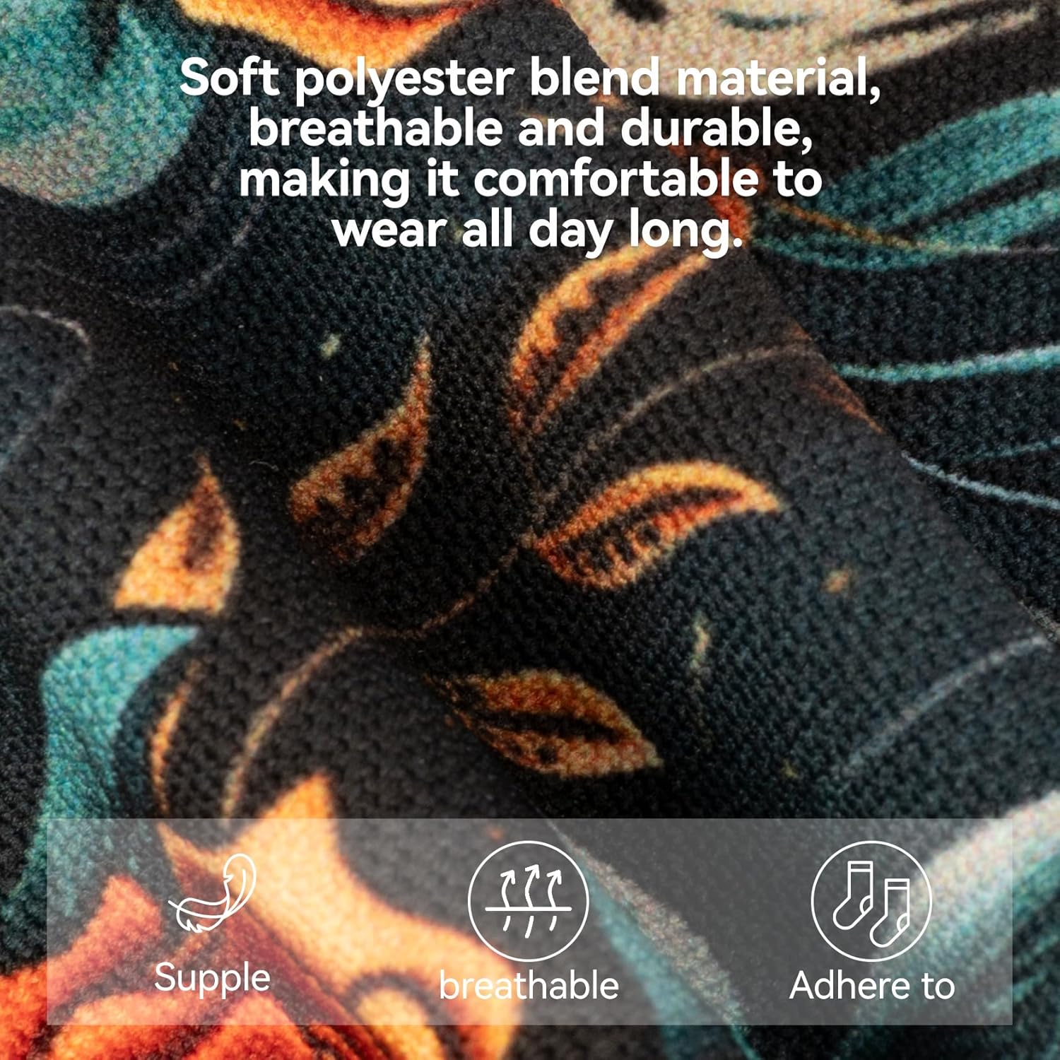 Novelty Crew Socks for Unisex Wild Side with These Eye-Popping Prints 3 Pairs One Size - Image 7