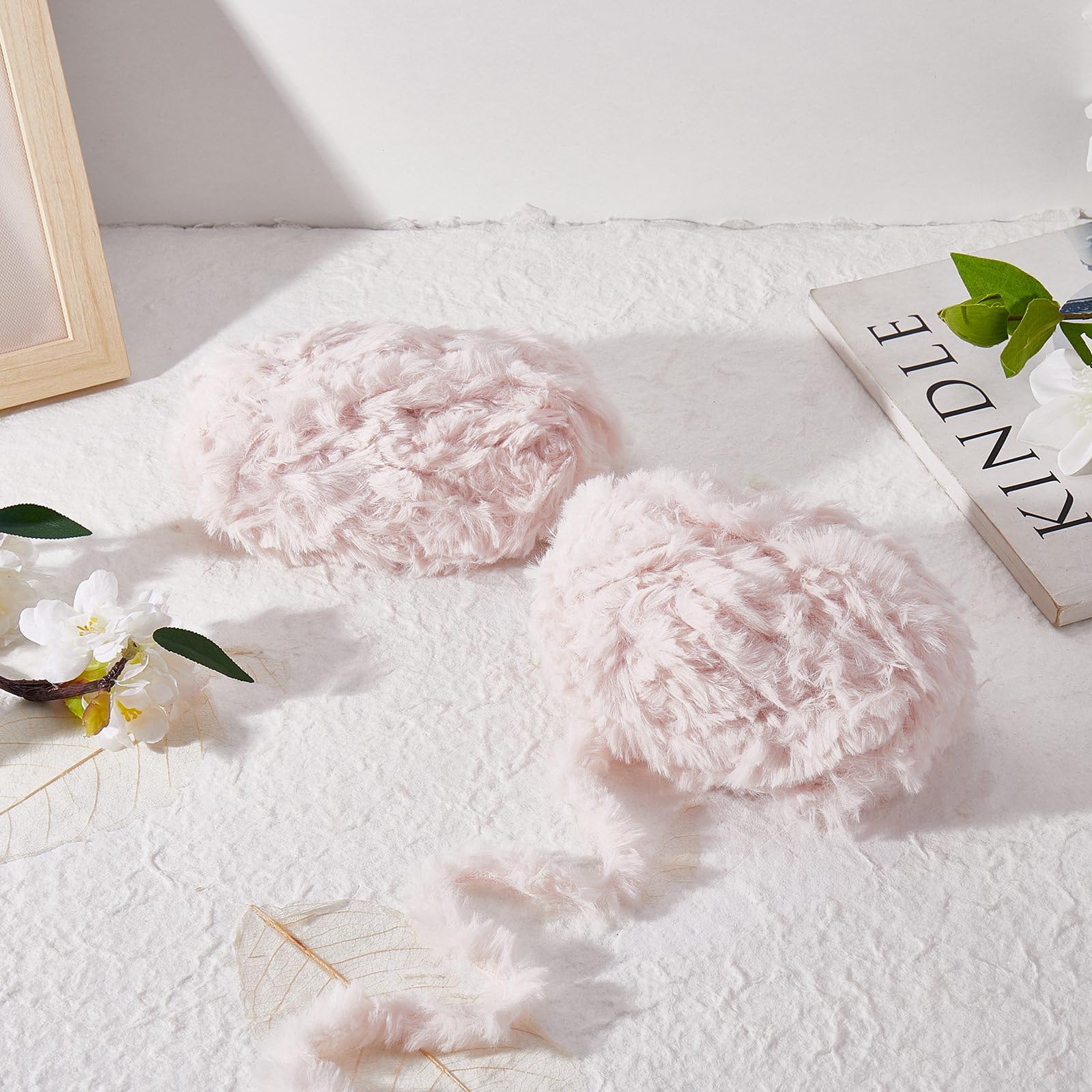 BEEFLYING 2 Roll Super Soft Fur Chunky Fluffy Faux Fur Yarn, Fluffy Eyelash Yarn for Crochet Knit Blanket, Rug, Clothes - Image 3