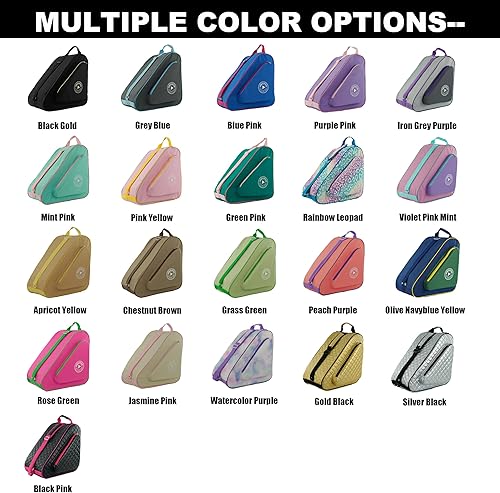 Miniatura 112 de Bolsa de patinaje para patines de hielo, en línea, patines y cuádruples - Niños y adultos Arco iris/Leo