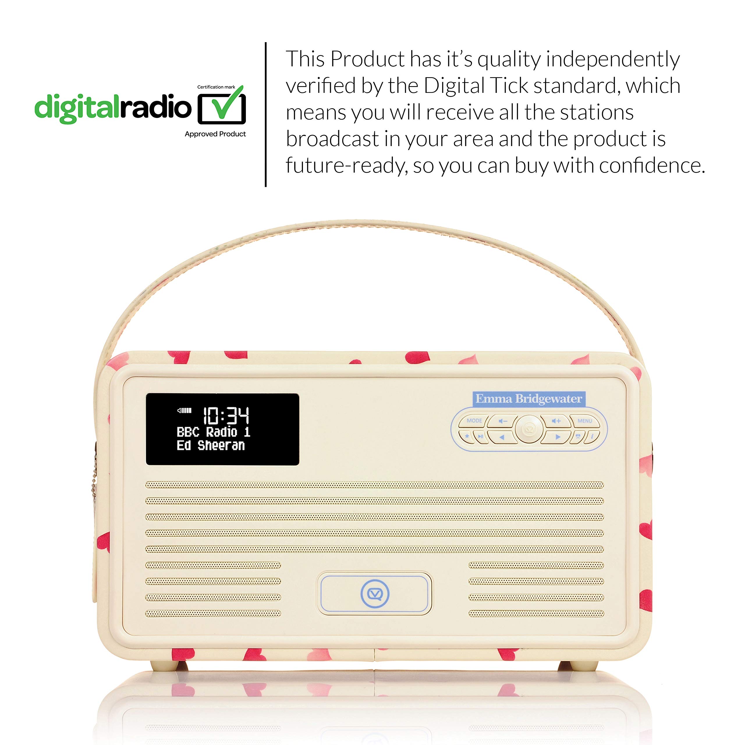 VQ Retro Mk II DAB & DAB+ Digital Radio with FM, Bluetooth, 8 pin Dock