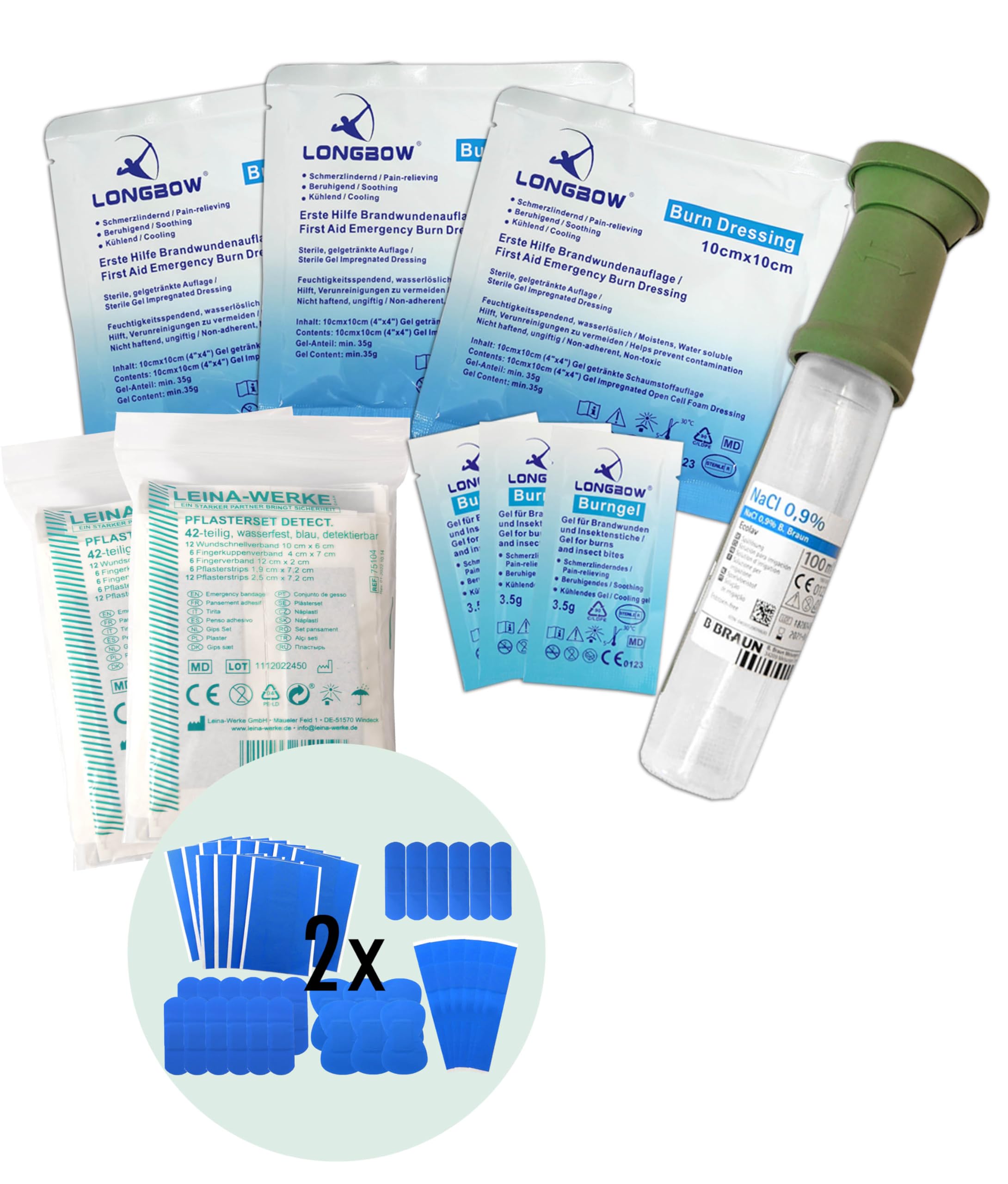 Erste-Hilfe-Koffer Gastro "PRO M5+" für Betriebe nach aktueller DIN/EN 13169 inkl. Augenspülung + Brandgel + detektierbare Pflaster + Hydrogelverbände