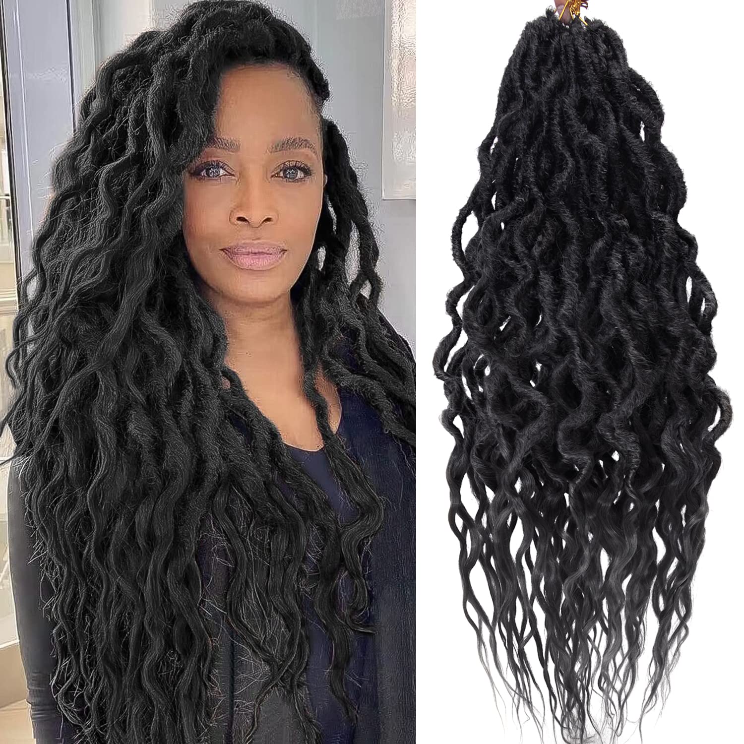 Faux Locs Crochet Braid Hair Bohemian Locs 24 Inches Synthetic Dreads Ombre Braiding Hair Afro Dreadlock