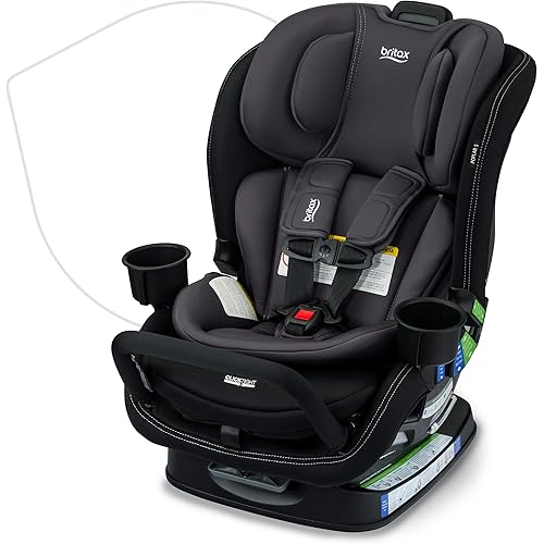 Britax Poplar S Convertible Car Seat, 2-in-1 Car Seat with Slim 17-Inch Design, ClickTight Technology, Stone Onyx