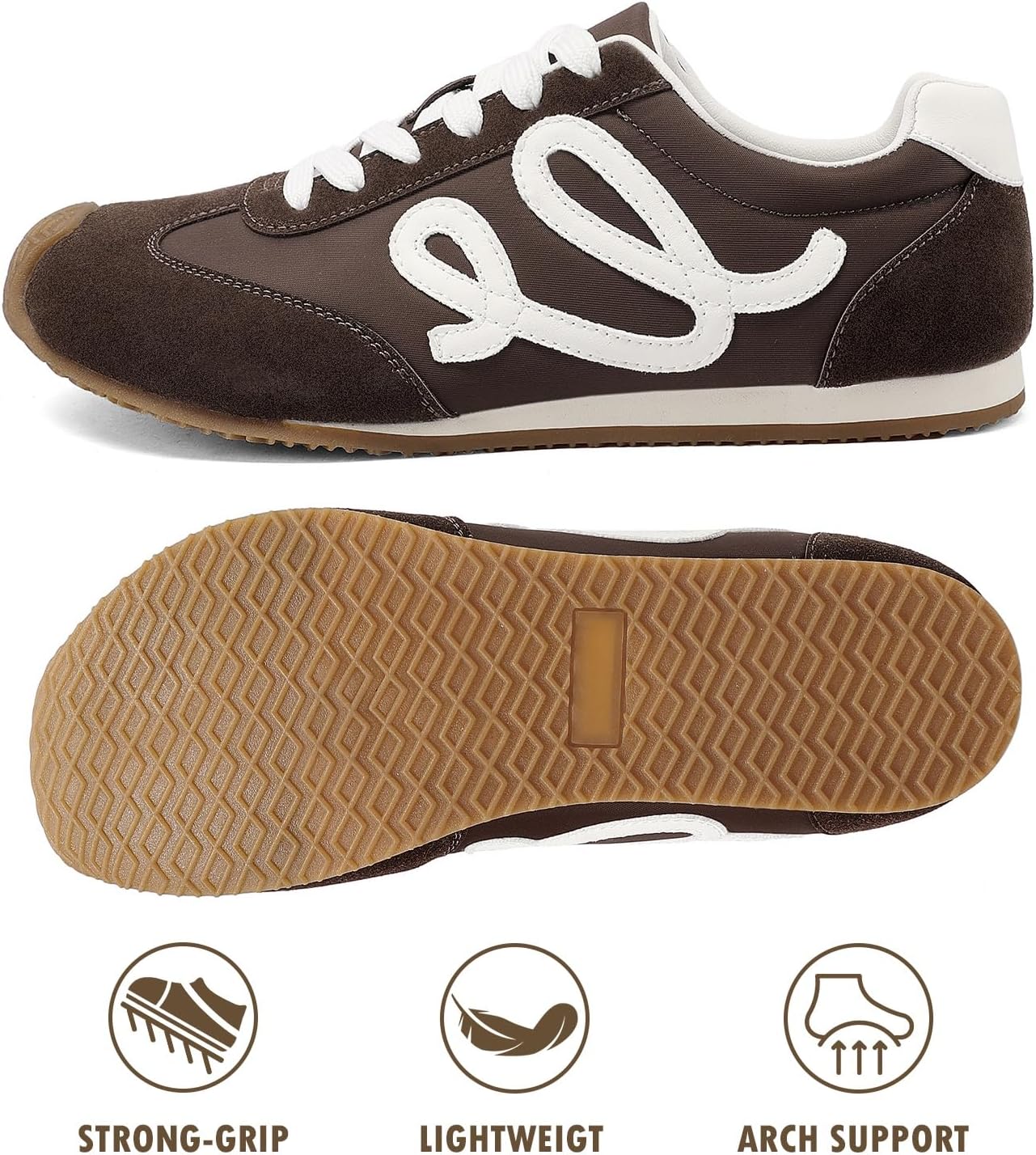 COOLLULU Wide Toe Box Sneakers for Women Light Weight Casual Tennis Shoes Memory Foam Non Slip Retro Trendy Fashion Sneakers Women - Image 6