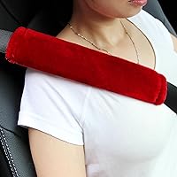 Vista 31 de Amooca Funda universal para cinturón de seguridad de piel sintética suave para automóvil, camión, SUV, avión, almohadilla para cinturón de seguridad