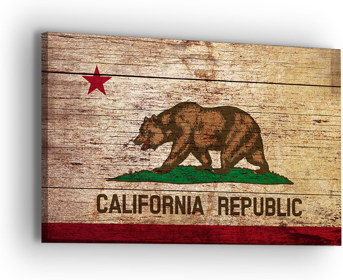 American Flag Canvas Wall Art - Flag Series - Professional Quality Print Gallery Wrap Modern Home Decor - Ready to Hang - Made in USA