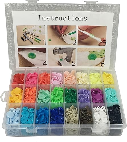 Miniatura 3 de FQTANJU Juego de alicates a presión, 1500 botones de plástico T5, broches de plástico, herramienta de mano, cierre perfecto para coser ropa,