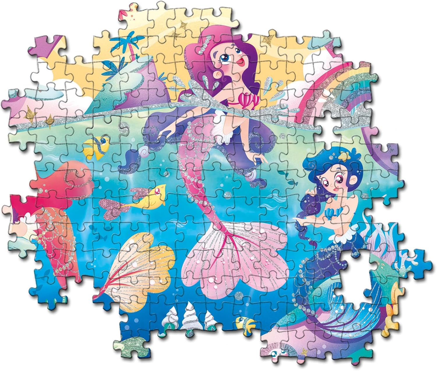 Clementoni - 20149 - Jewels Puzzle for Children-Mermeids-104 Pieces