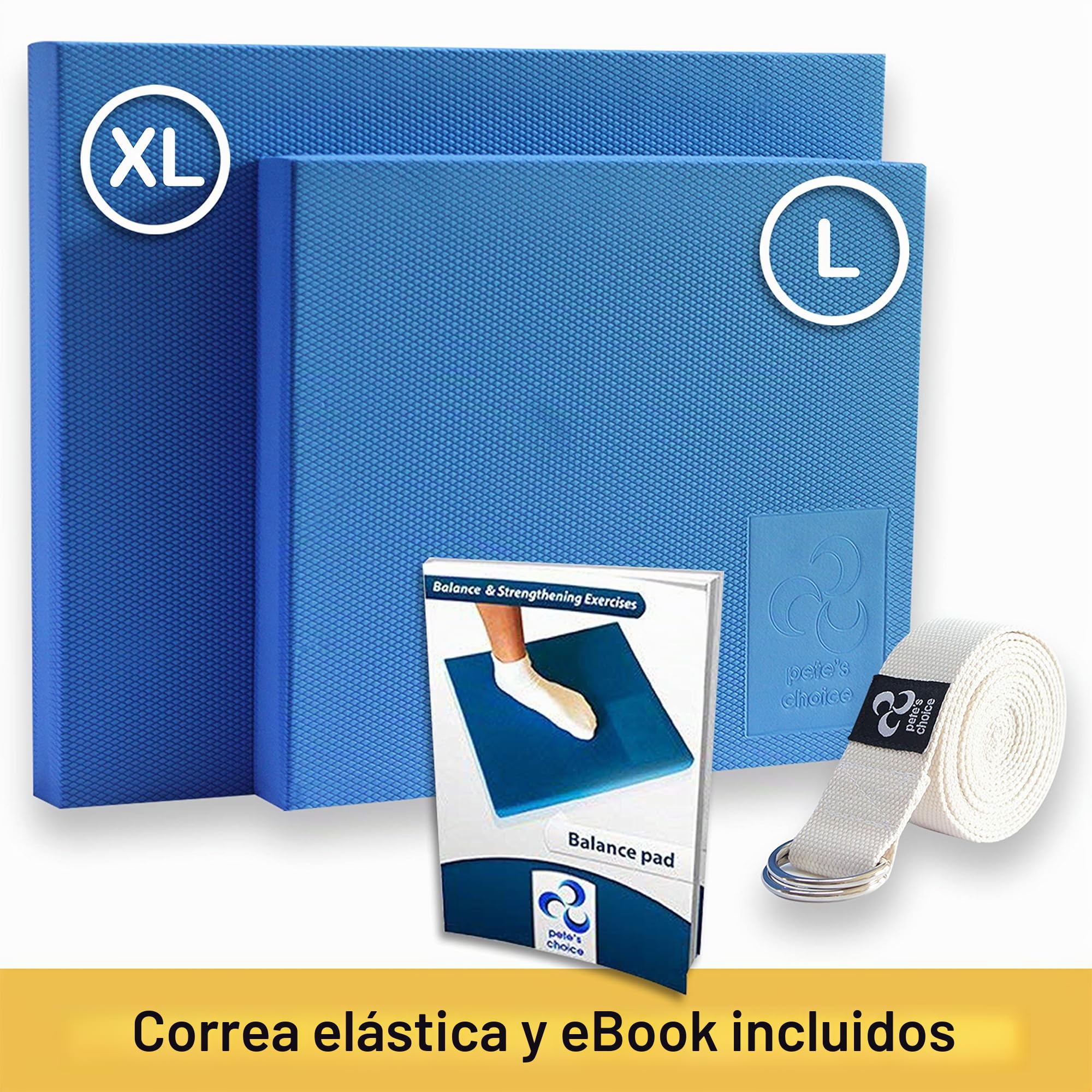 Almohadilla de Equilibrio Grande – Balance Pad para Fisioterapia | Propiocepción y Rehabilitación – Fortalece Tobillos, Rodillas y Core – Recomendado por Fisioterapeutas – Correa y eBook