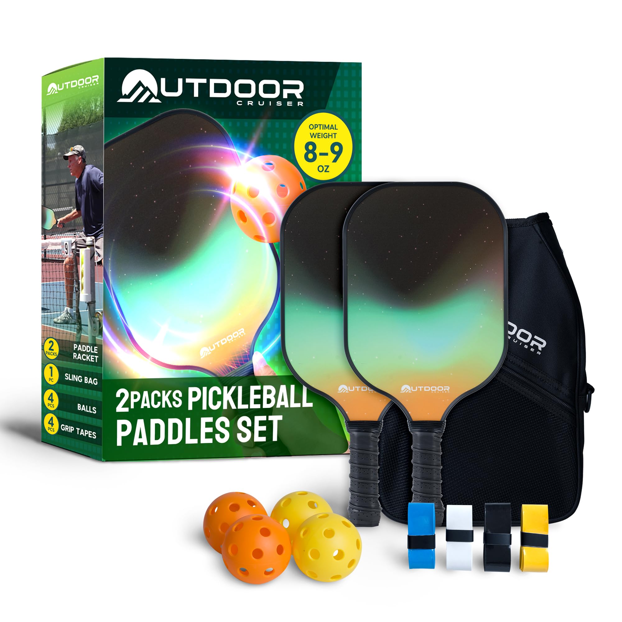 Amazon.com: Outdoor Cruiser Pickleball Paddle Set – USAPA Approved