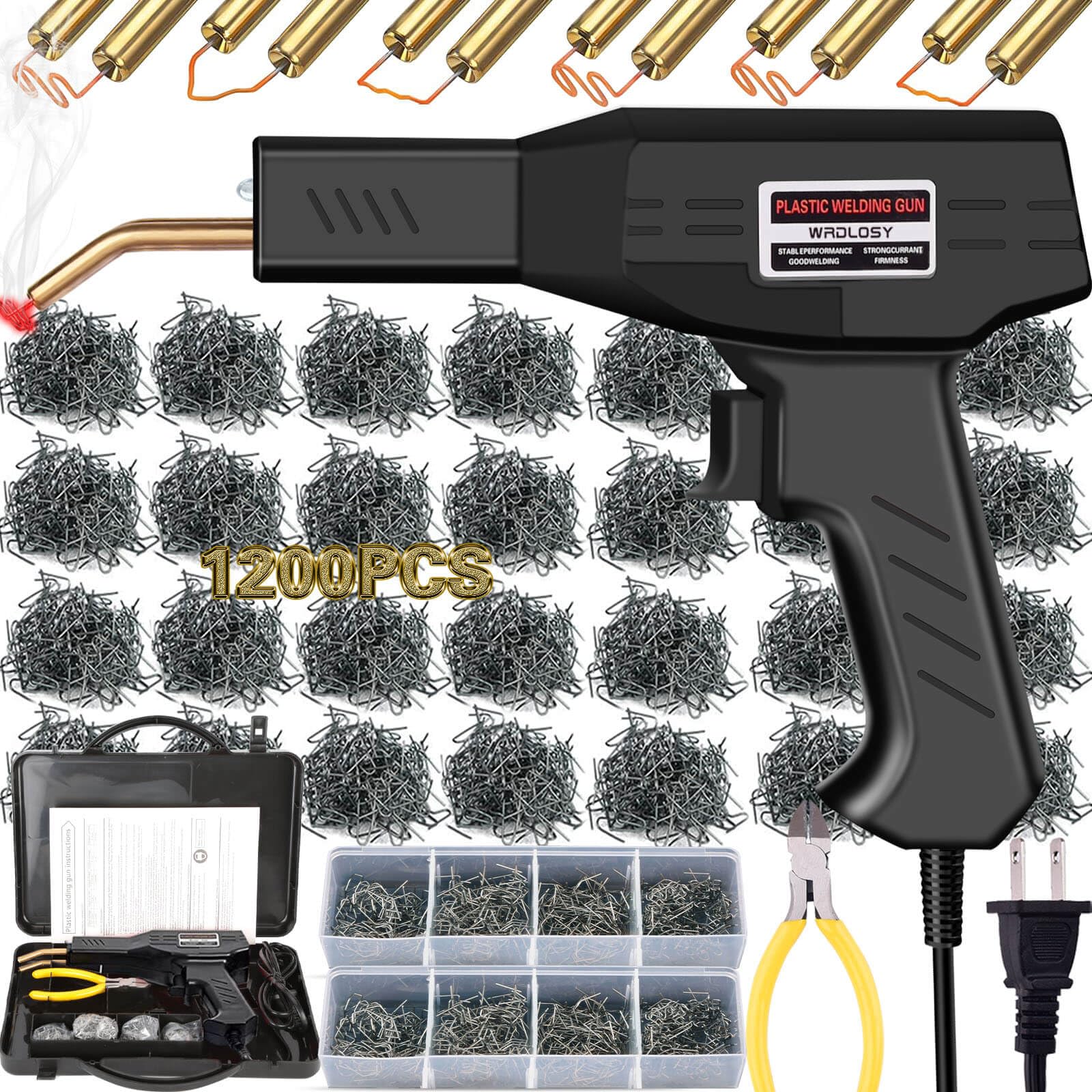 Plastic Welder Kit - 1200 Staples for Car Repair -1