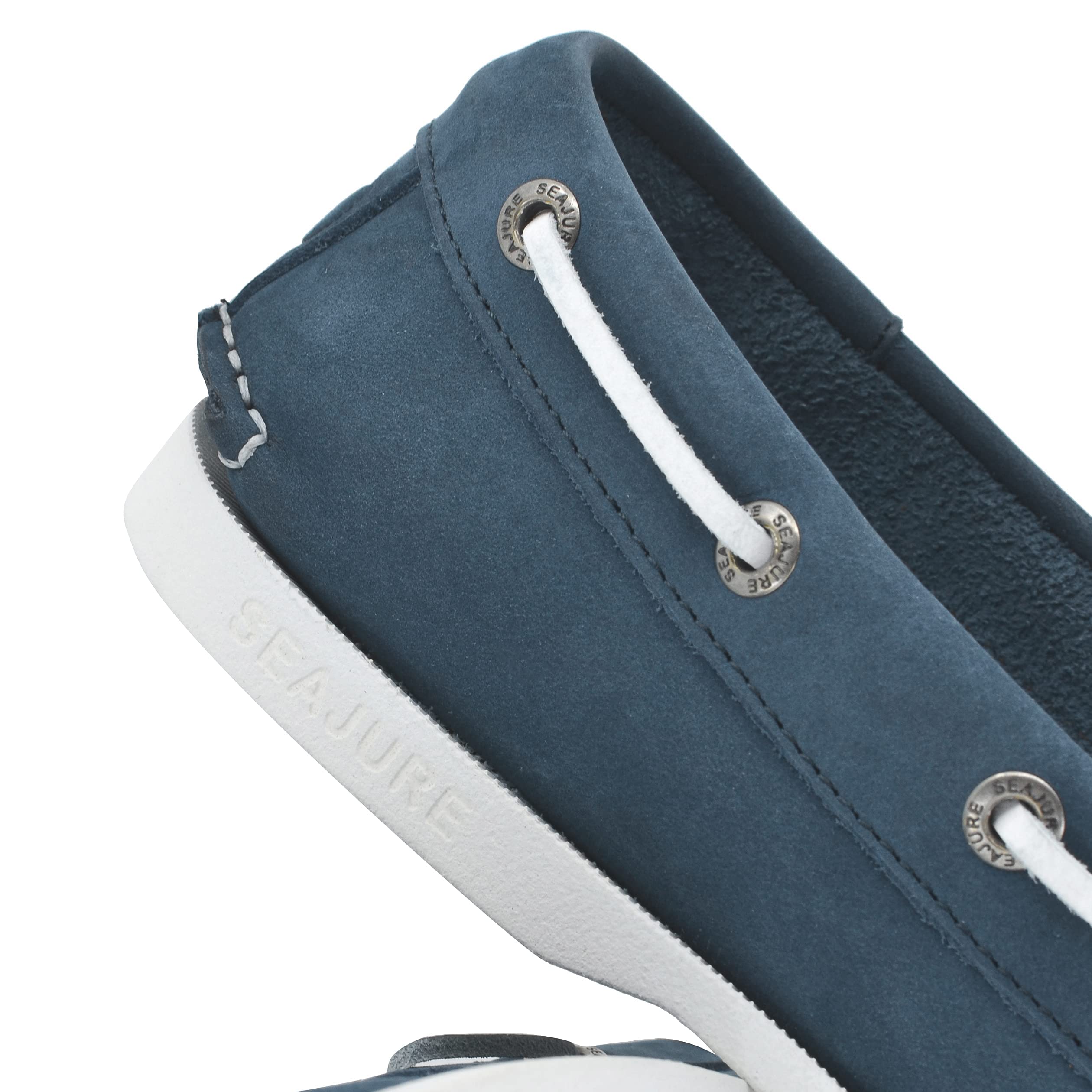 Seajure Herren Bootsschuhe Binz Blaues Nubukleder